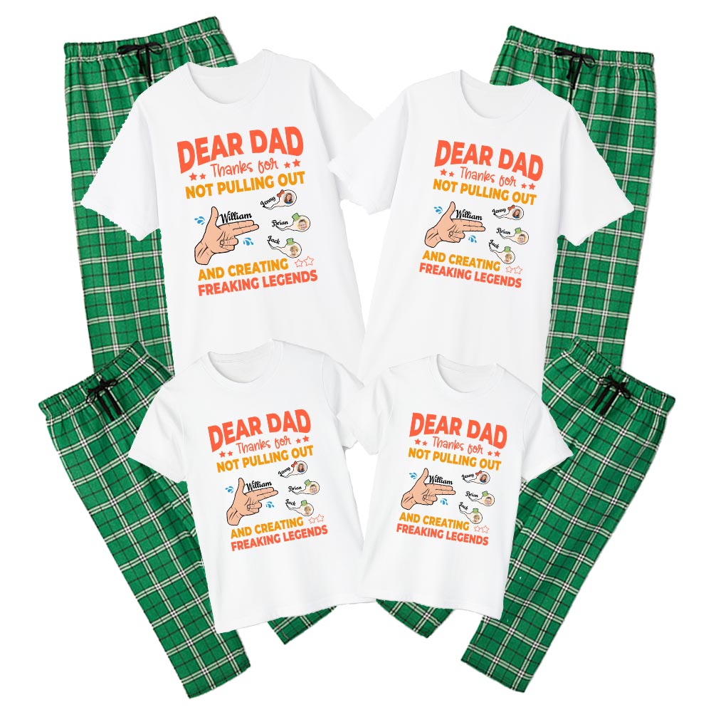 Funny Dear Dad Cotton Pajamas With Custom Face