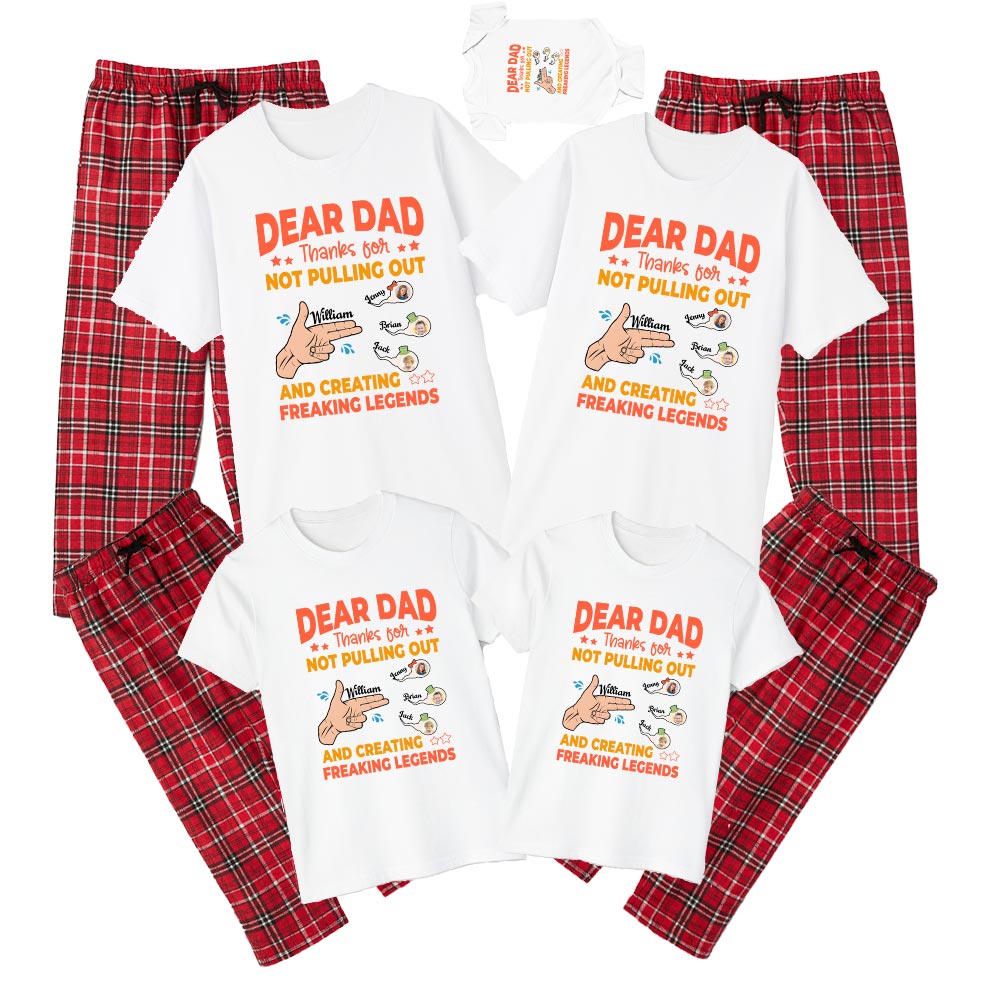 Funny Dear Dad Cotton Pajamas With Custom Face