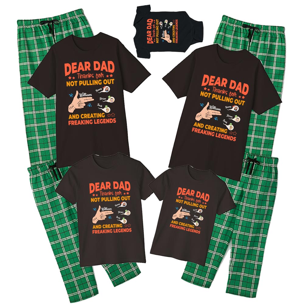 Funny Dear Dad Cotton Pajamas With Custom Face