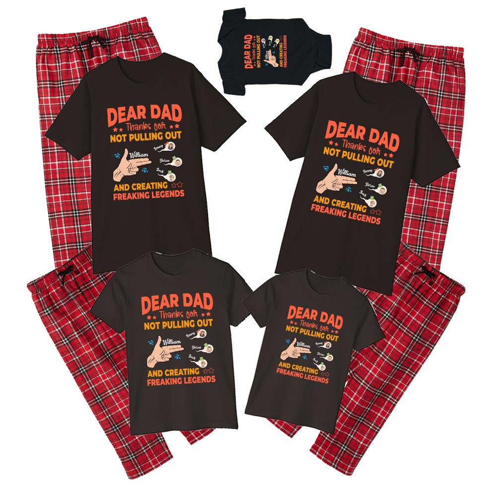 Funny Dear Dad Cotton Pajamas With Custom Face