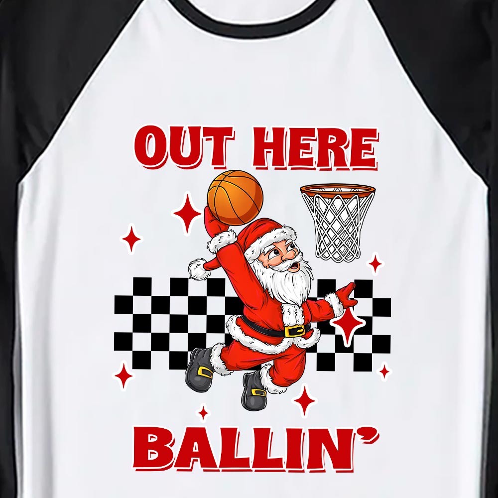 Long Sleeves Santa Basketball Player Matching Christmas Pjs Long Sleeves Santa Basketball Player Matching Christmas Pjs