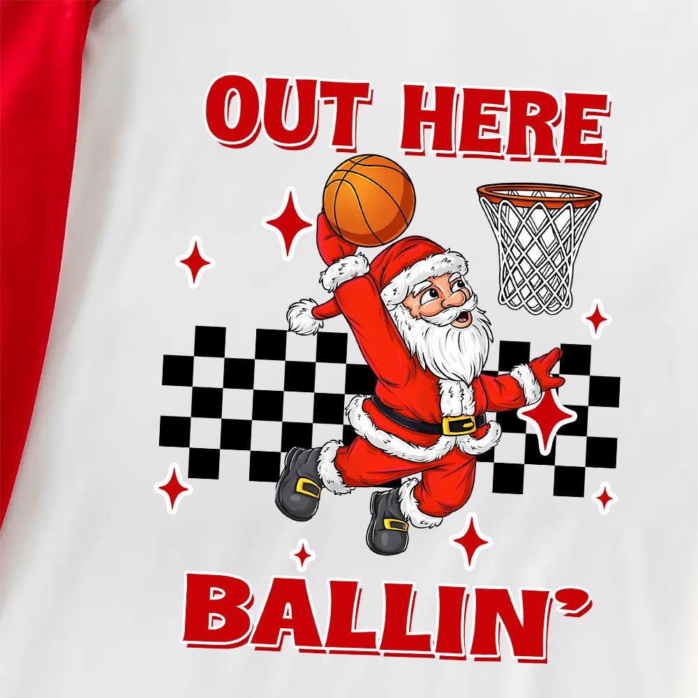 Festive Basketball Lovers Christmas Pajama Sets Festive Basketball Lovers Christmas Pajama Sets