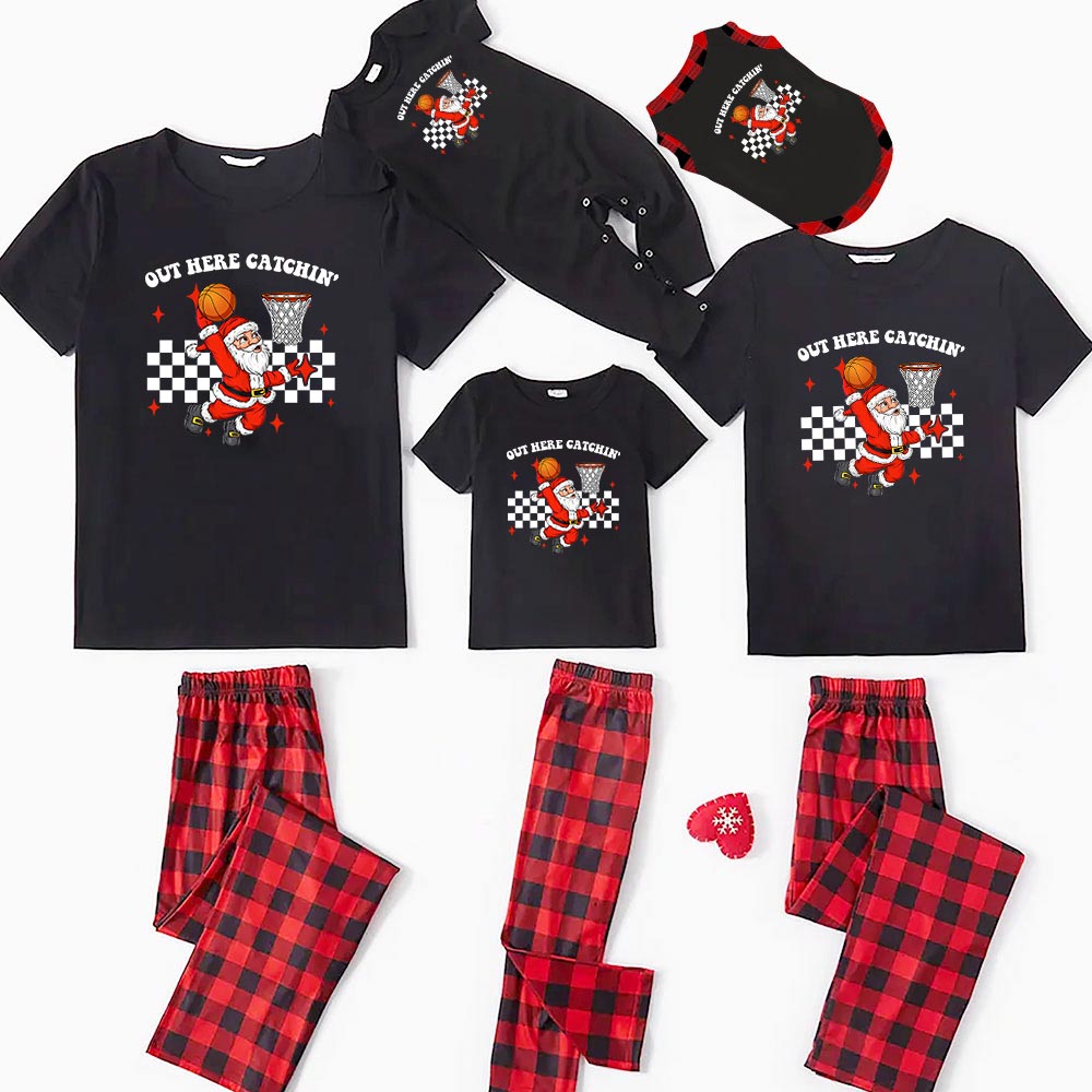 Funny Basketball Lovers Christmas Pjs Short Sleeves Funny Basketball Lovers Christmas Pjs Short Sleeves