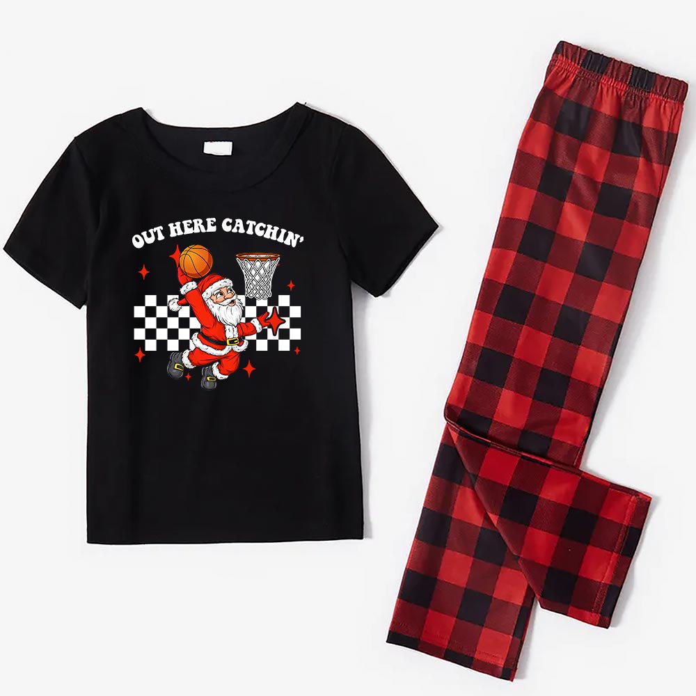 Funny Basketball Lovers Christmas Pjs Short Sleeves Funny Basketball Lovers Christmas Pjs Short Sleeves