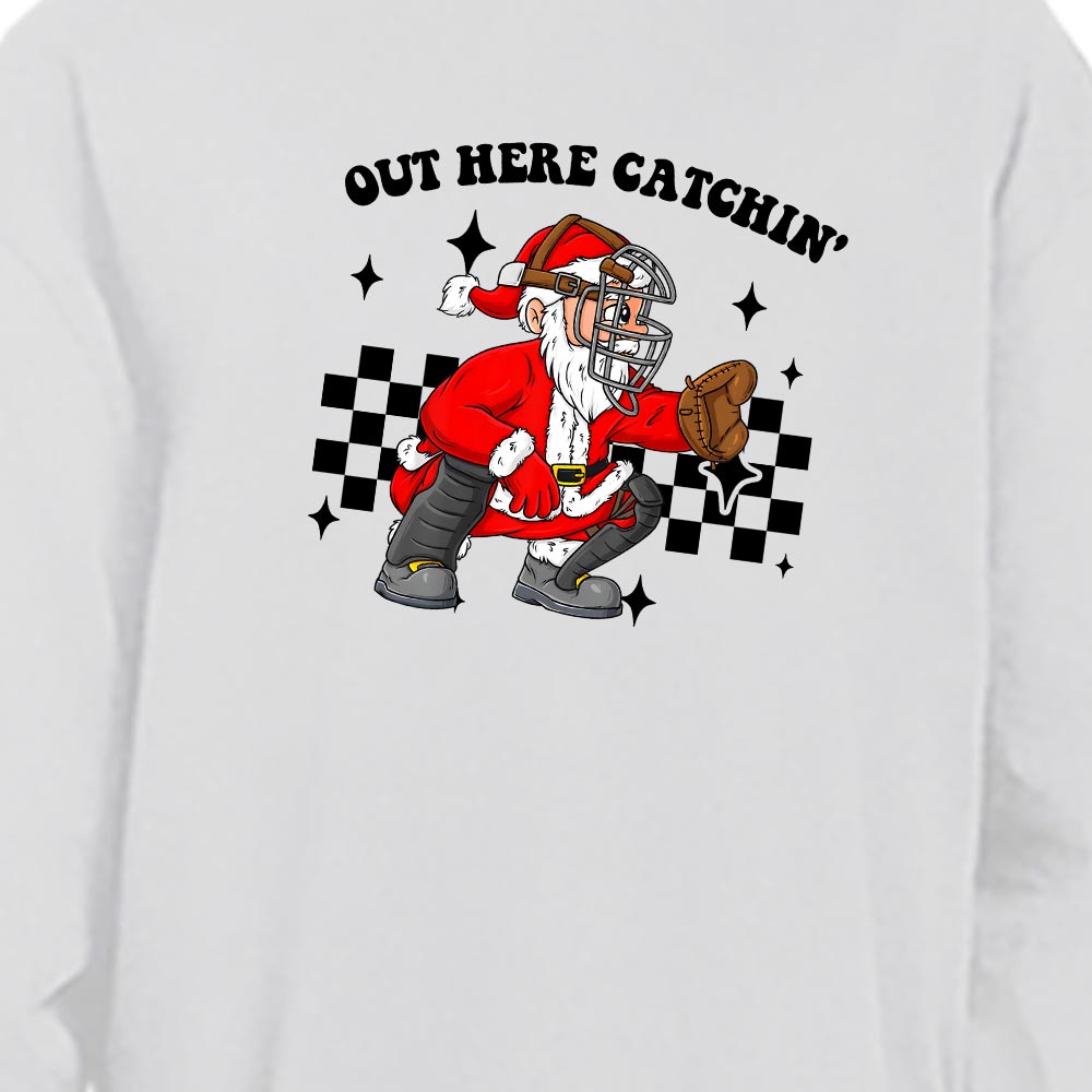 Cool Santa Baseball Catcher Matching Christmas Pjs Cotton Cool Santa Baseball Catcher Matching Christmas Pjs Cotton