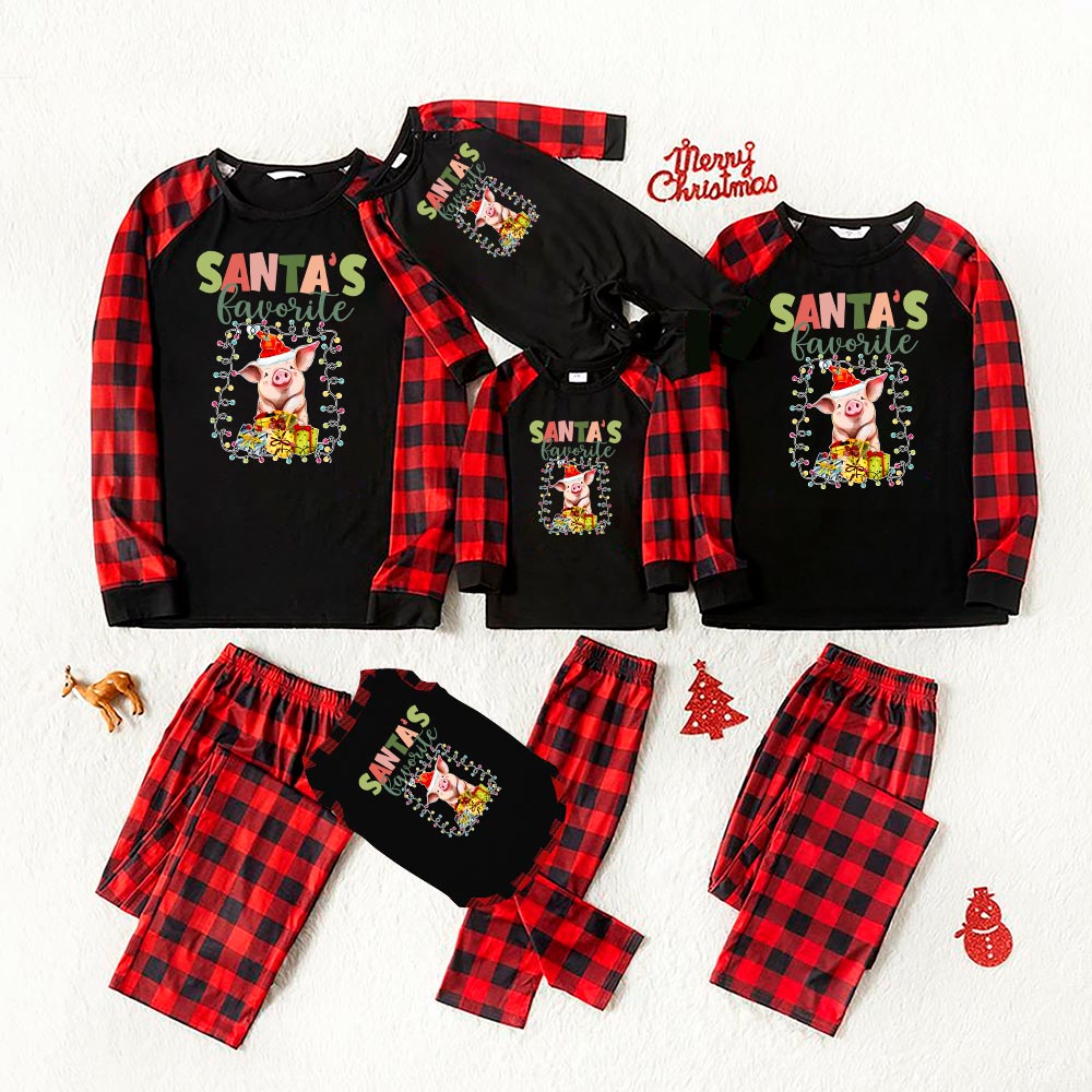 Sporty Christmas Pjs Print Santa Claus Baseball Catcher