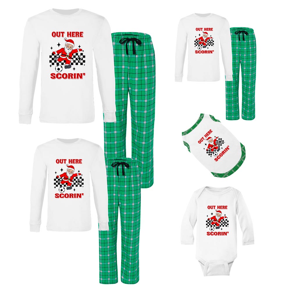Festive Footballer Christmas Jammies For Sport Lovers Cotton Festive Footballer Christmas Jammies For Sport Lovers Cotton