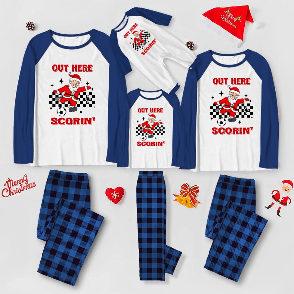 Soccer Player Santa Christmas Pjs 6 Styles Soccer Player Santa Christmas Pjs 6 Styles