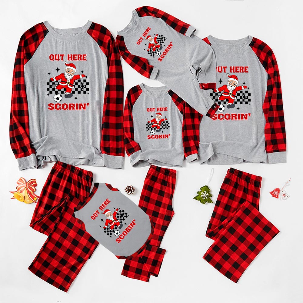Soccer Player Santa Christmas Pjs 6 Styles Soccer Player Santa Christmas Pjs 6 Styles