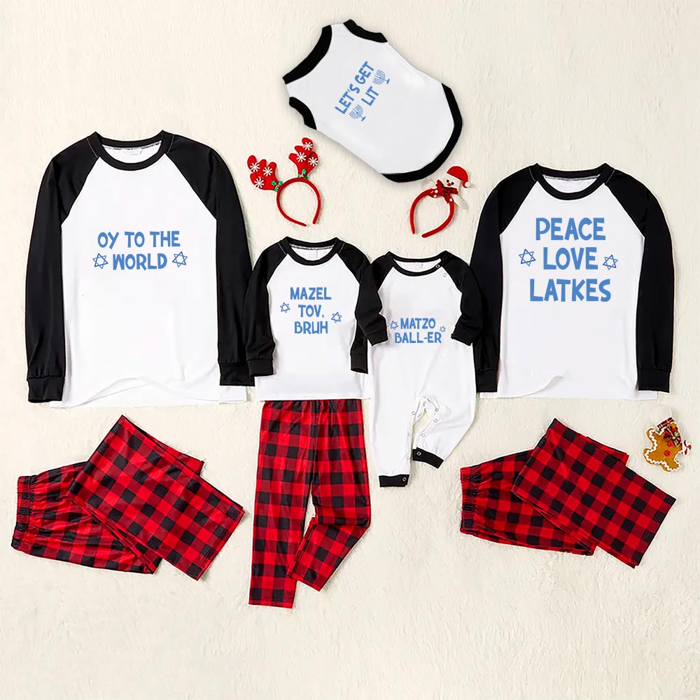 Personalized Hanukkah Sayings Matching Family Jammies Personalized Hanukkah Sayings Matching Family Jammies