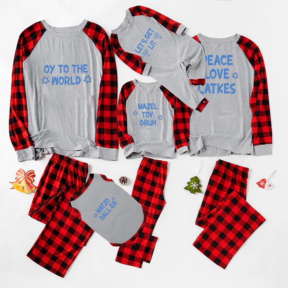 Personalized Hanukkah Sayings Matching Family Jammies Personalized Hanukkah Sayings Matching Family Jammies