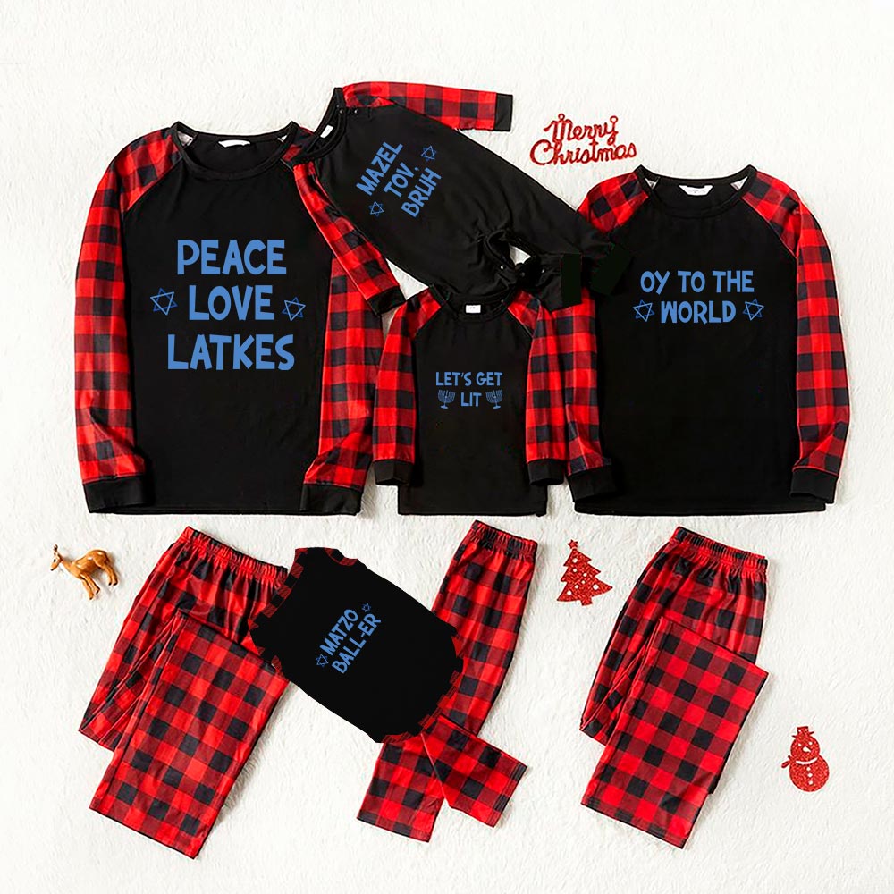 Personalized Hanukkah Sayings Matching Family Jammies Personalized Hanukkah Sayings Matching Family Jammies