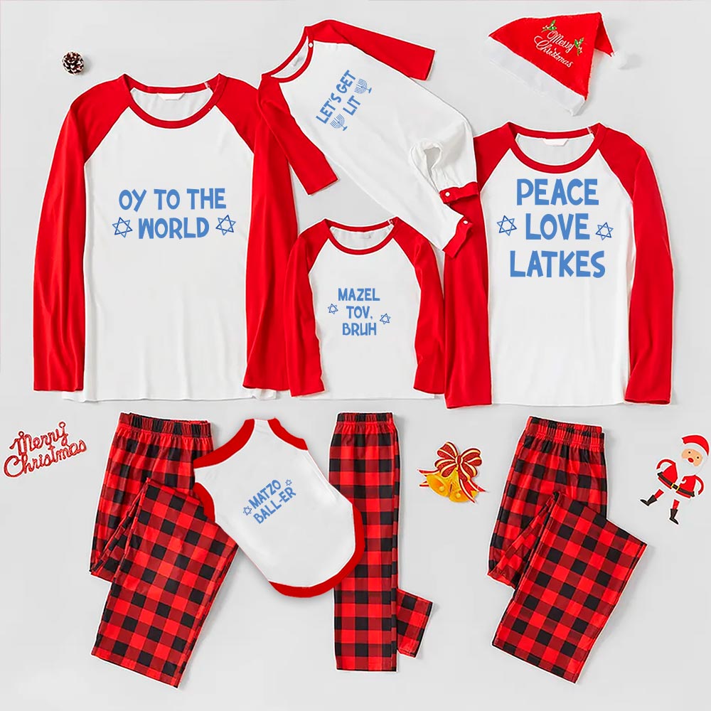 Personalized Hanukkah Sayings Matching Family Jammies Personalized Hanukkah Sayings Matching Family Jammies