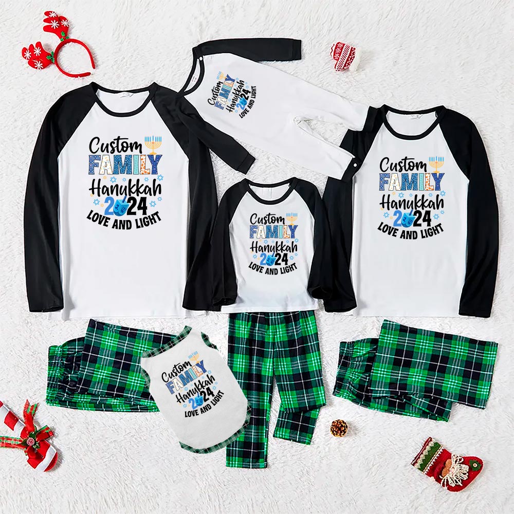 Custom Family Name Matching Hanukkah Sleepwear Custom Family Name Matching Hanukkah Sleepwear