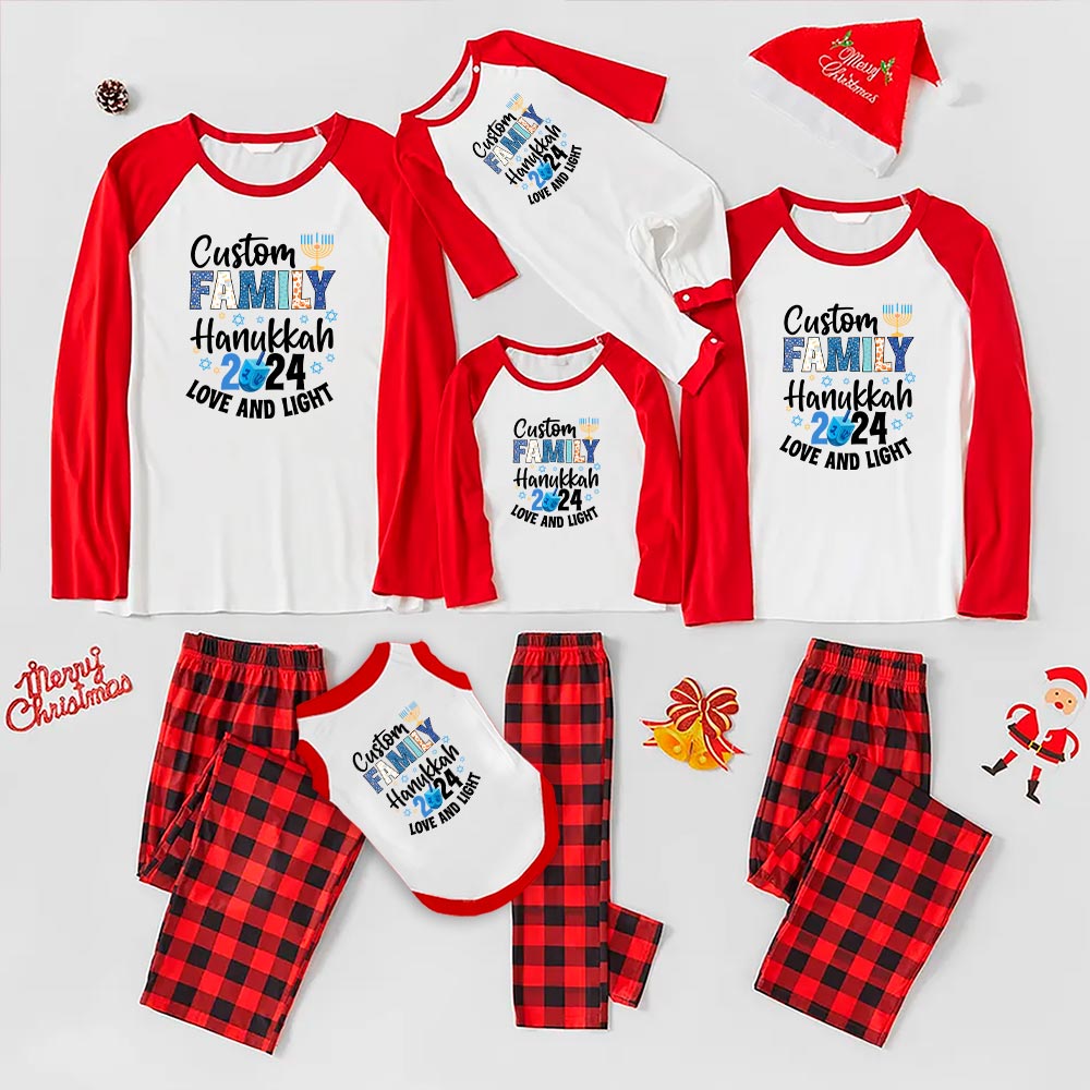 Custom Family Name Matching Hanukkah Sleepwear Custom Family Name Matching Hanukkah Sleepwear