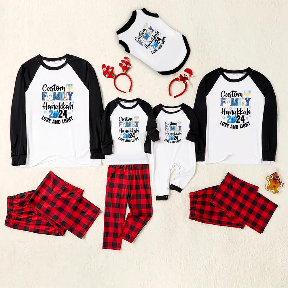 Custom Family Name Matching Hanukkah Sleepwear Custom Family Name Matching Hanukkah Sleepwear
