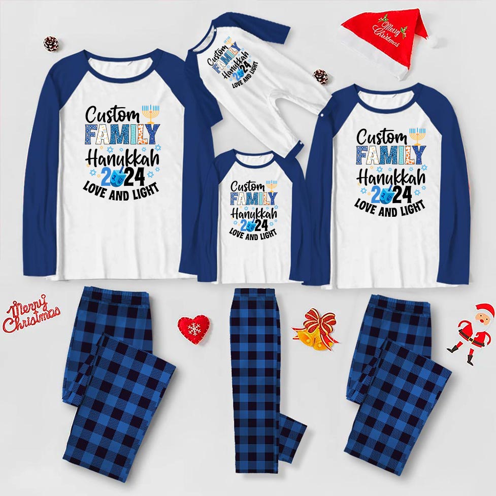 Custom Family Name Matching Hanukkah Sleepwear Custom Family Name Matching Hanukkah Sleepwear