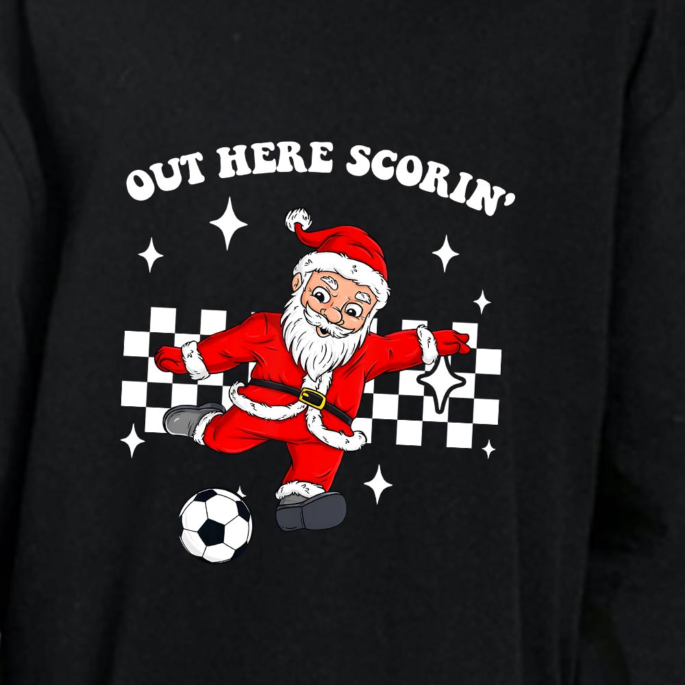 Santa Soccer Player Christmas Pajamas For Sport Lovers 100% Cotton Santa Soccer Player Christmas Pajamas For Sport Lovers 100% Cotton