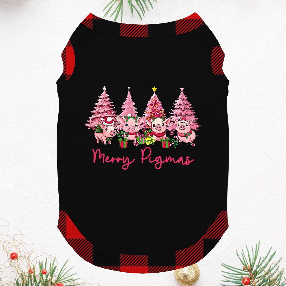 Cute Pink Pig Xmas Trees Pajamas Cute Pink Pig Xmas Trees Pajamas