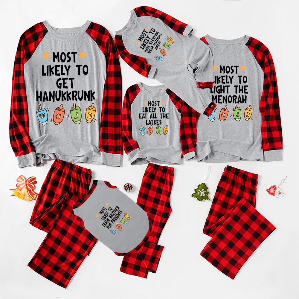 Personalized Most Likely To Hanukkah Sayings Pajamas Personalized Most Likely To Hanukkah Sayings Pajamas