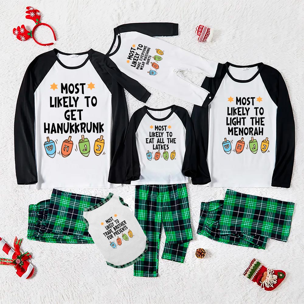 Personalized Most Likely To Hanukkah Sayings Pajamas Personalized Most Likely To Hanukkah Sayings Pajamas
