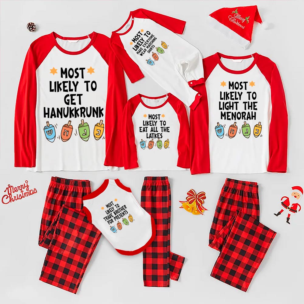 Personalized Most Likely To Hanukkah Sayings Pajamas Personalized Most Likely To Hanukkah Sayings Pajamas