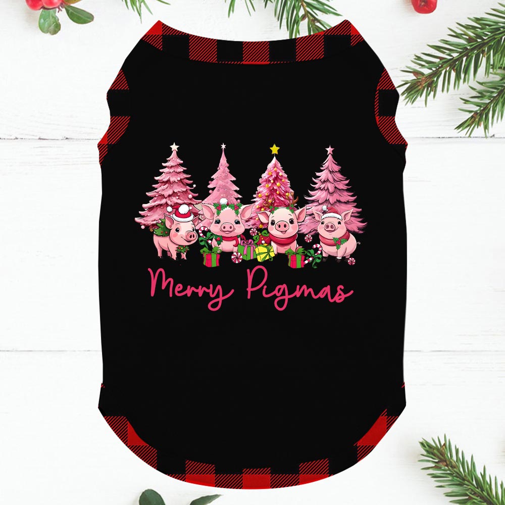 Funny Pink Pig Christmas Tree Pajamas