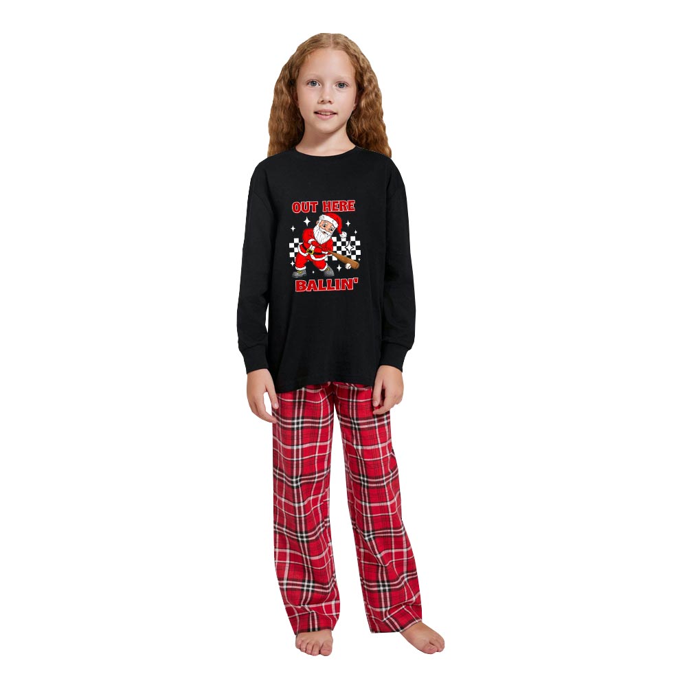 Cotton Baseball Christmas Pjs Long Sleeves Cotton Baseball Christmas Pjs Long Sleeves