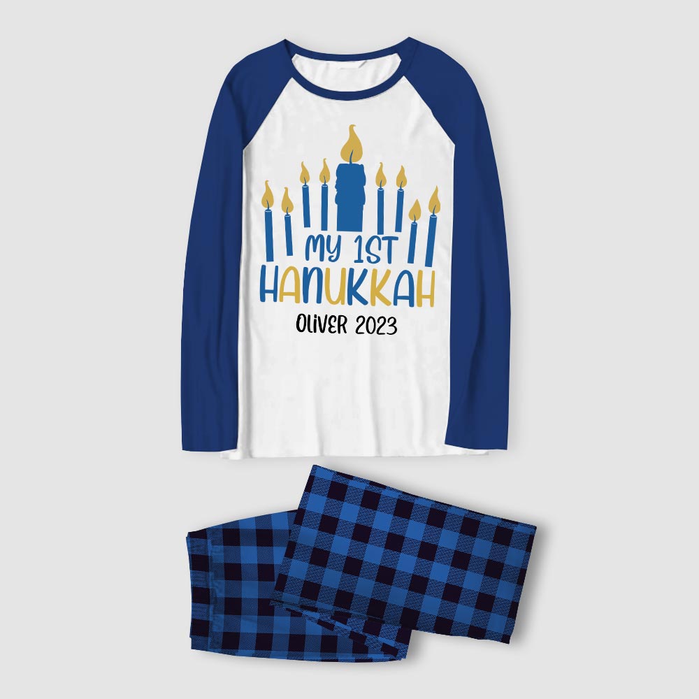My First Hanukkah Custom Year And Name Pajamas My First Hanukkah Custom Year And Name Pajamas