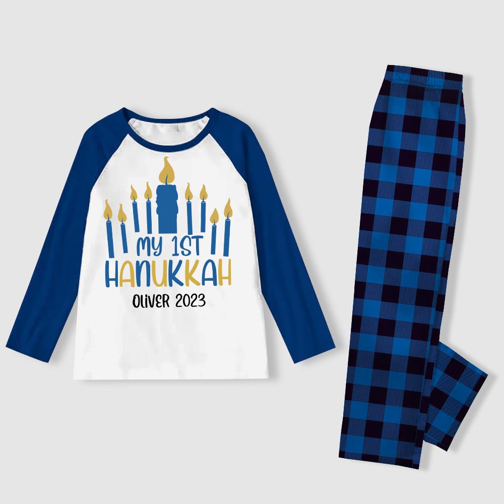 My First Hanukkah Custom Year And Name Pajamas My First Hanukkah Custom Year And Name Pajamas