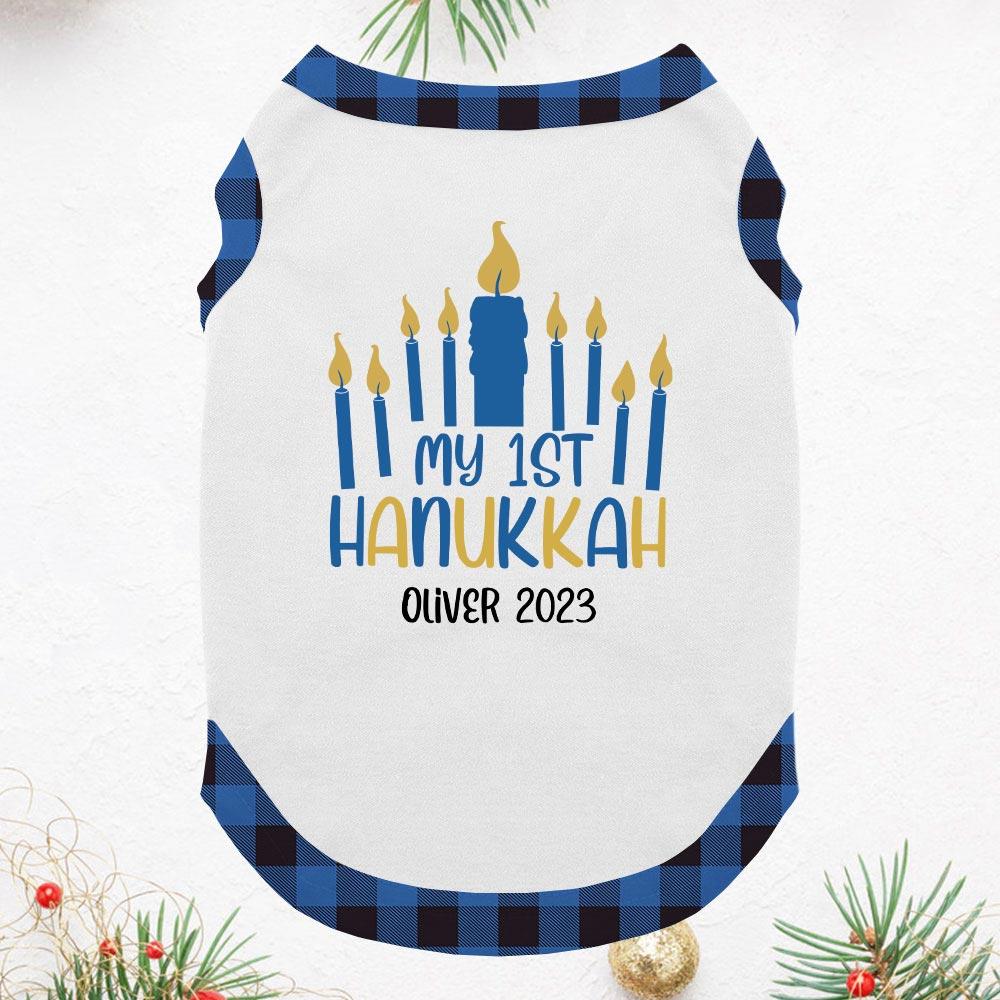 My First Hanukkah Custom Year And Name Pajamas My First Hanukkah Custom Year And Name Pajamas