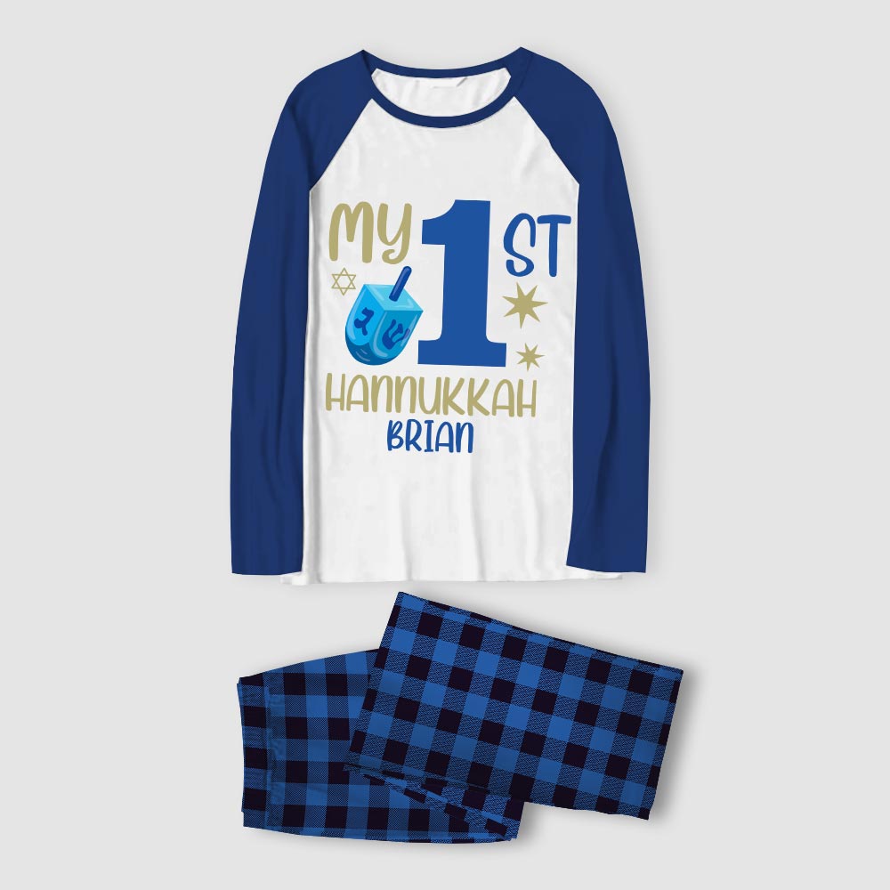 My First Hanukkah Personalized Pajamas With Name And Year My First Hanukkah Personalized Pajamas With Name And Year