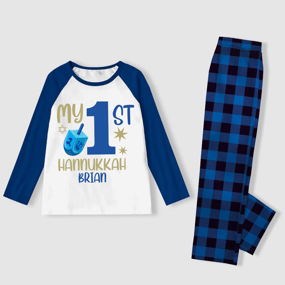 My First Hanukkah Personalized Pajamas With Name And Year My First Hanukkah Personalized Pajamas With Name And Year