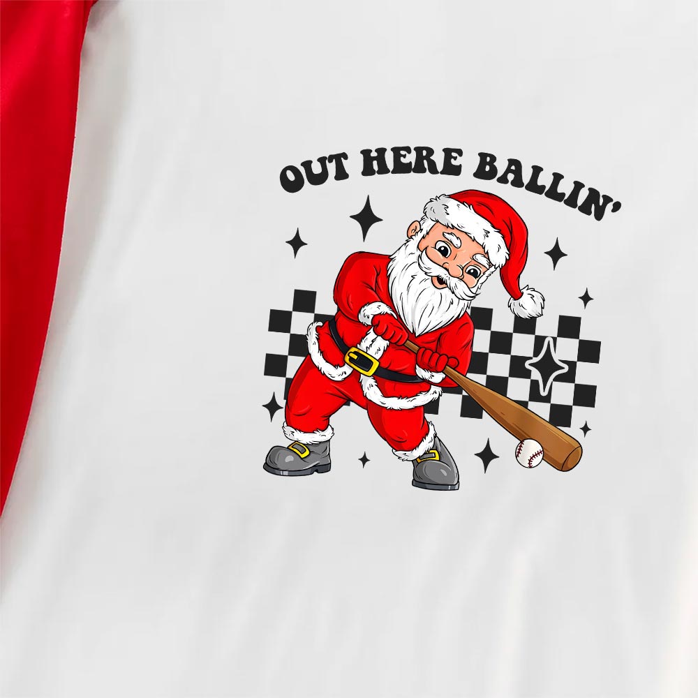 Festive Baseball Santa Matching Christmas Pajamas 6 Styles Festive Baseball Santa Matching Christmas Pajamas 6 Styles