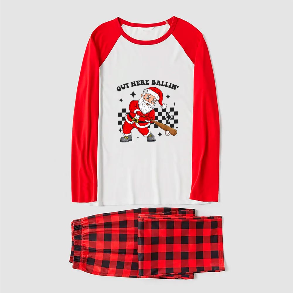 Festive Baseball Santa Matching Christmas Pajamas 6 Styles Festive Baseball Santa Matching Christmas Pajamas 6 Styles
