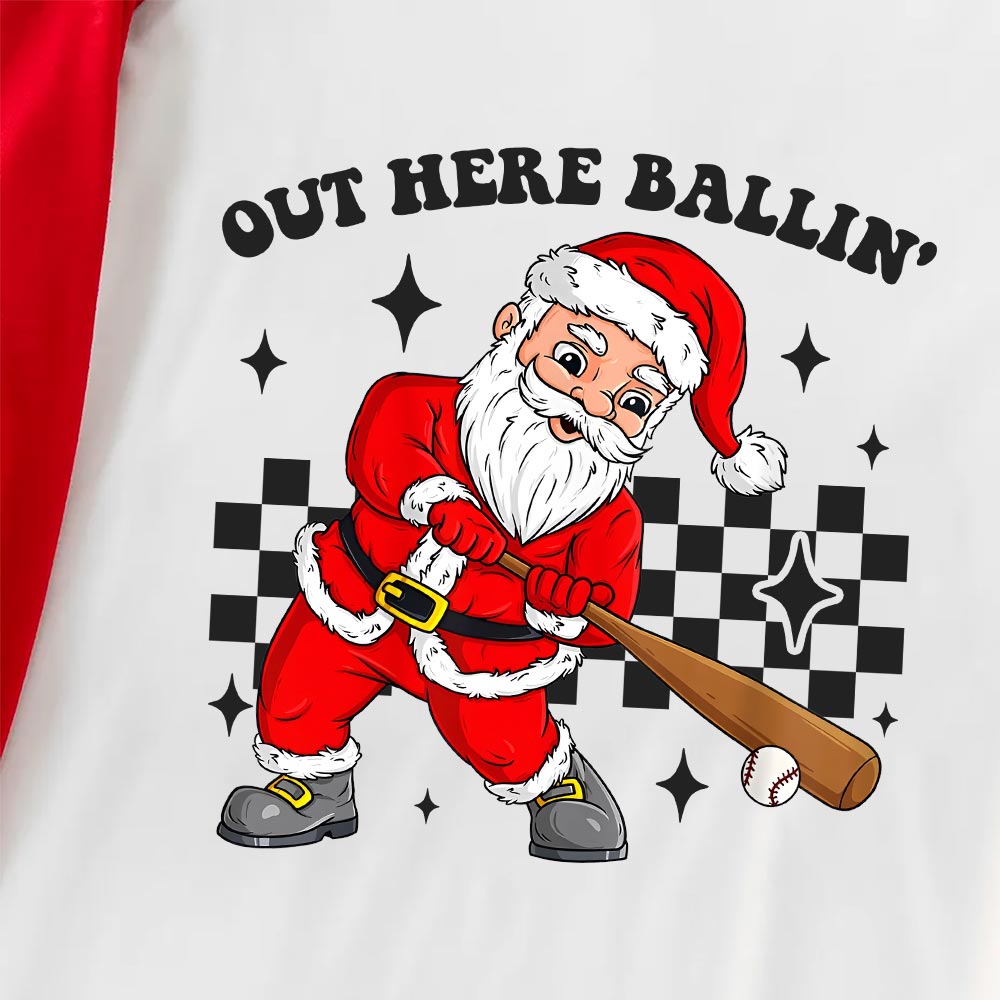 Plaid Baseball Christmas Pjs Matching Family Plaid Baseball Christmas Pjs Matching Family